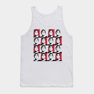 Alexandria Ocasio-Cortez AOC Red Pattern Tank Top